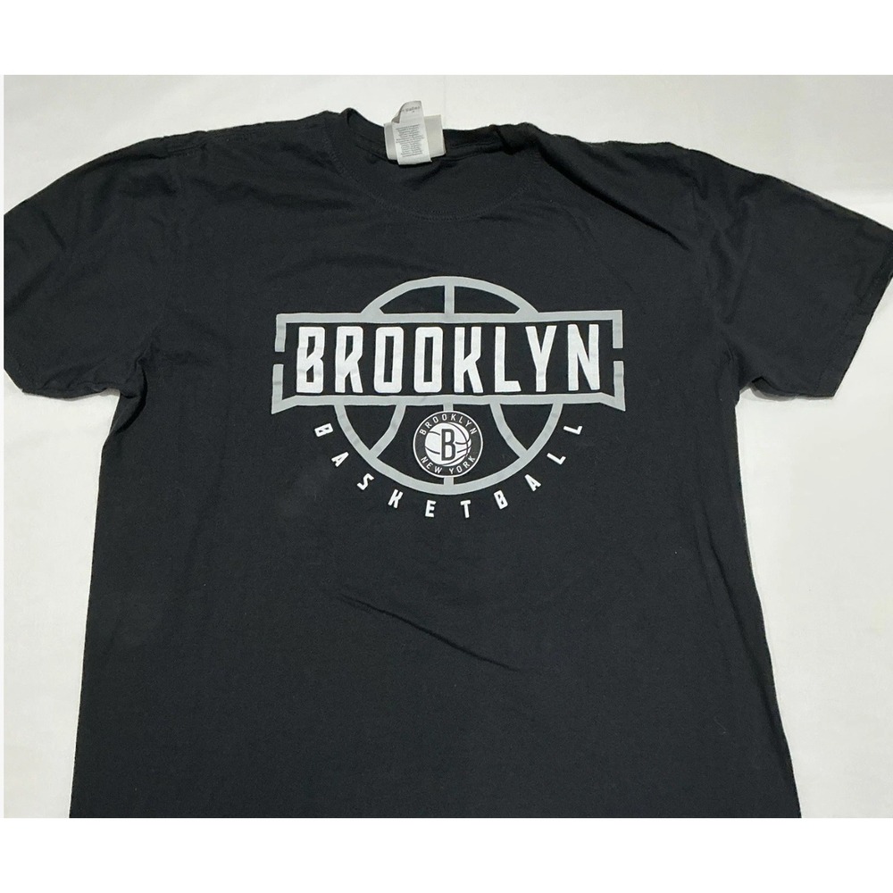 Brooklyn Nets Shirt Mens Large Black Fanatics NBA Basketball Casual